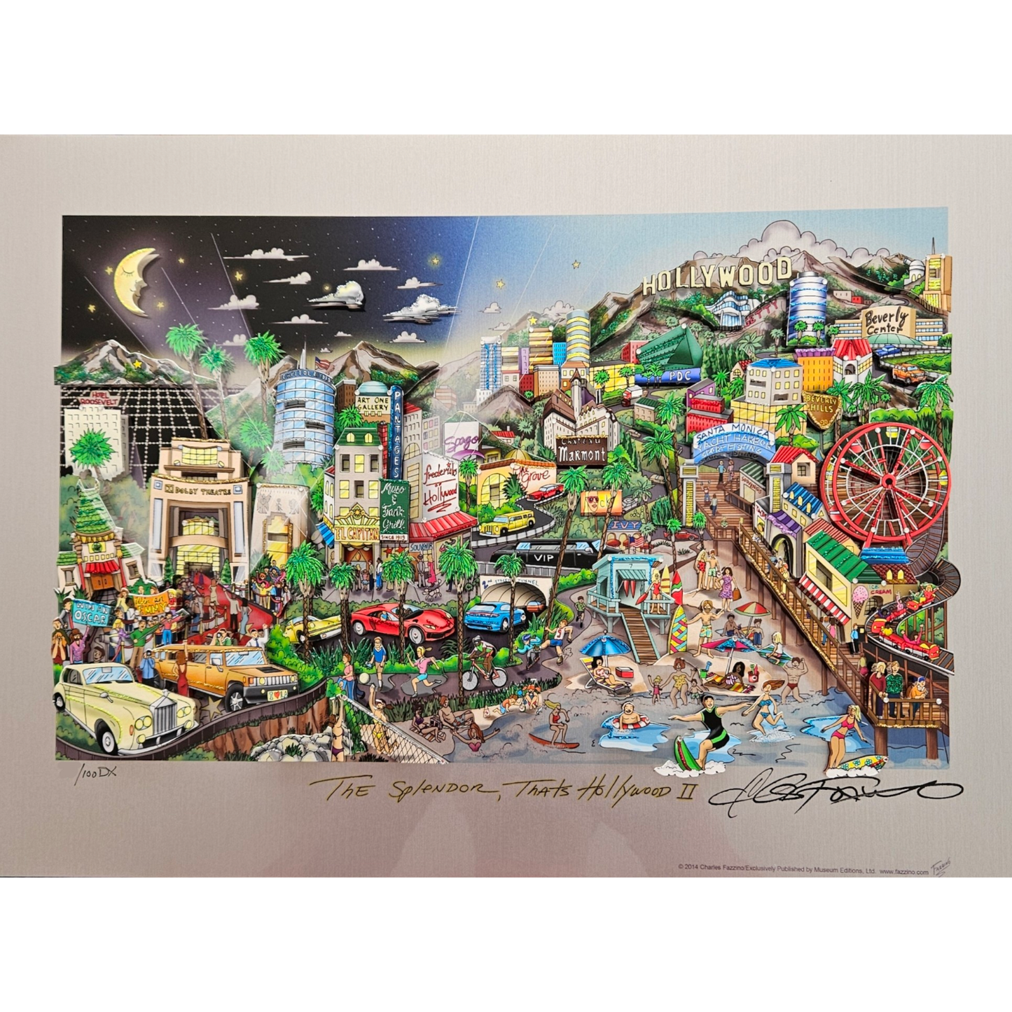 Charles Fazzino - The Splendor, That's Hollywood II (2014)