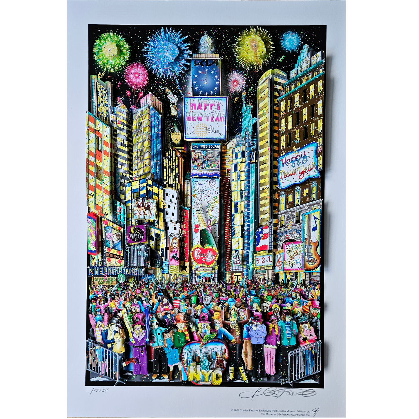 Charles Fazzino - Happy New Year from Times Square (2022)