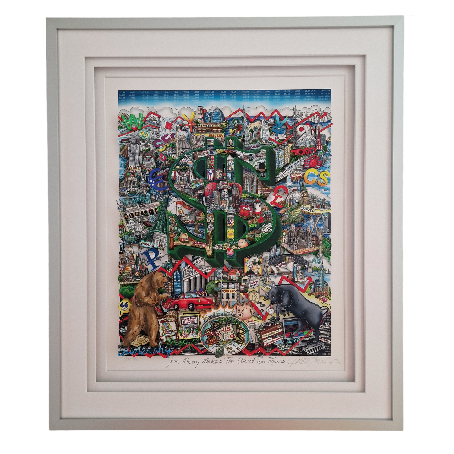 Charles Fazzino - Your Money Makes the World Go Round (2021)