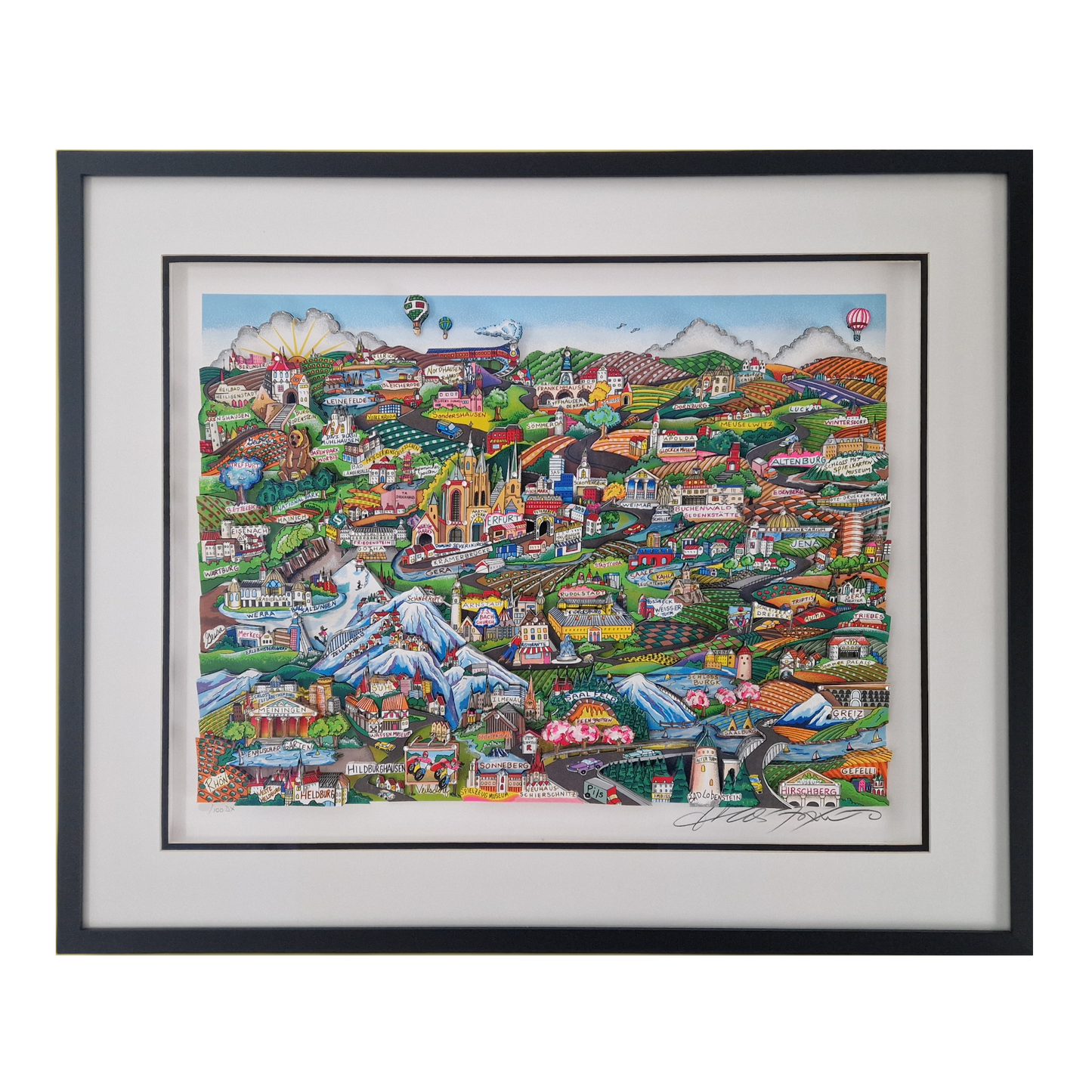 Charles Fazzino - Thüringen / Thuringia (2008)