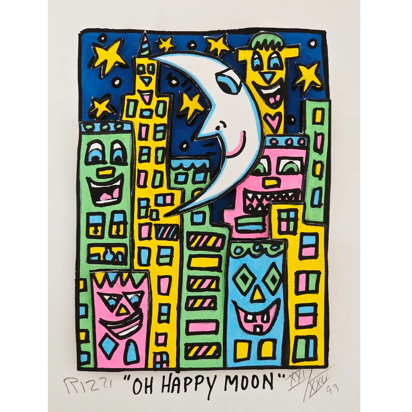 James Rizzi "Oh Happy Moon" (1993) Motiv