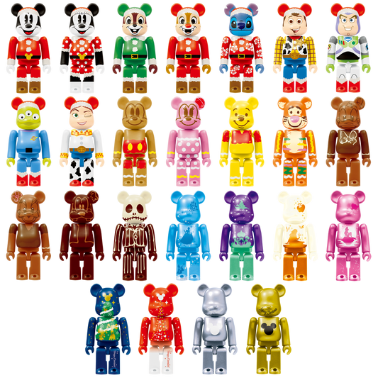 BE@RBRICK Happy Kuji "Disney Christmas Party" (2012) - komplette Kollektion aus 25 Einzelfiguren