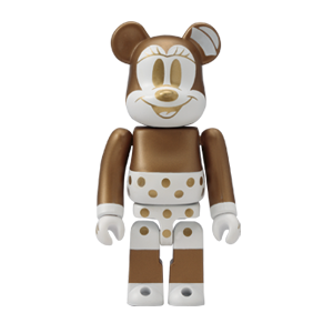 BE@RBRICK 17 - Minnie Mouse Gold & White Version (100%)