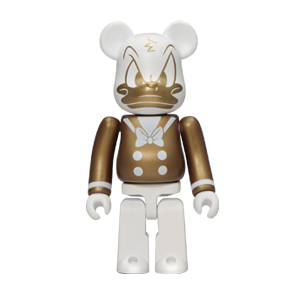 BE@RBRICK 18 - Donald Duck Gold & White Version (100%)