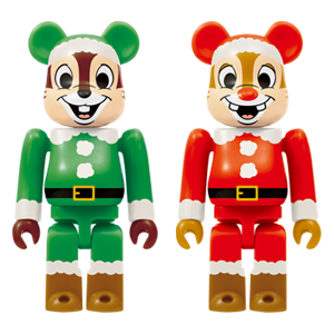 BE@RBRICK 27 - Chip Santa Version & Dale Santa Version (100%)