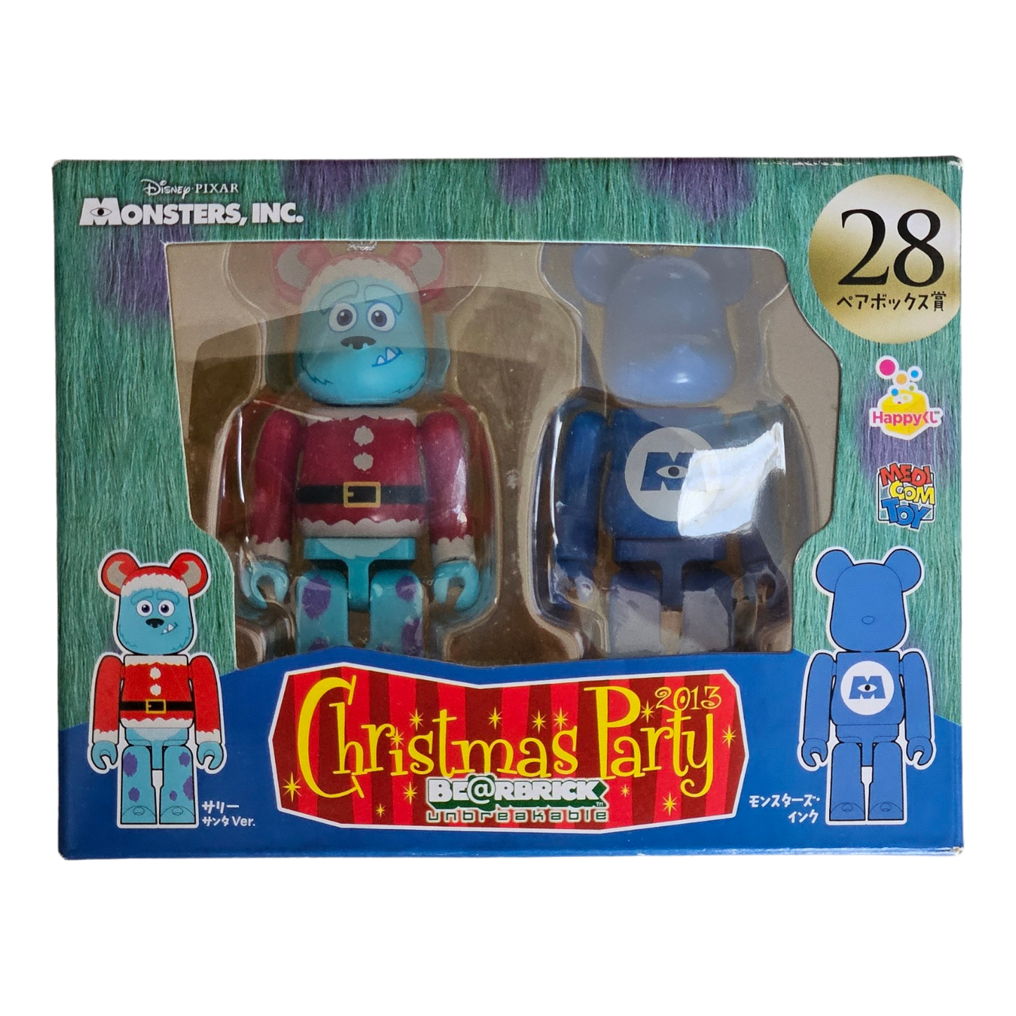 BE@RBRICK 28 - Version Sulley Père Noël &amp; Monsters, Inc. (100%)