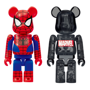 BE@RBRICK 31 - Spider-Man & MARVEL Clear Black (100%)