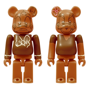 BE@RBRICK 35 - Version Chocolat au Lait Donald Duck &amp; Version Chocolat au Lait Daisy Duck (100%)