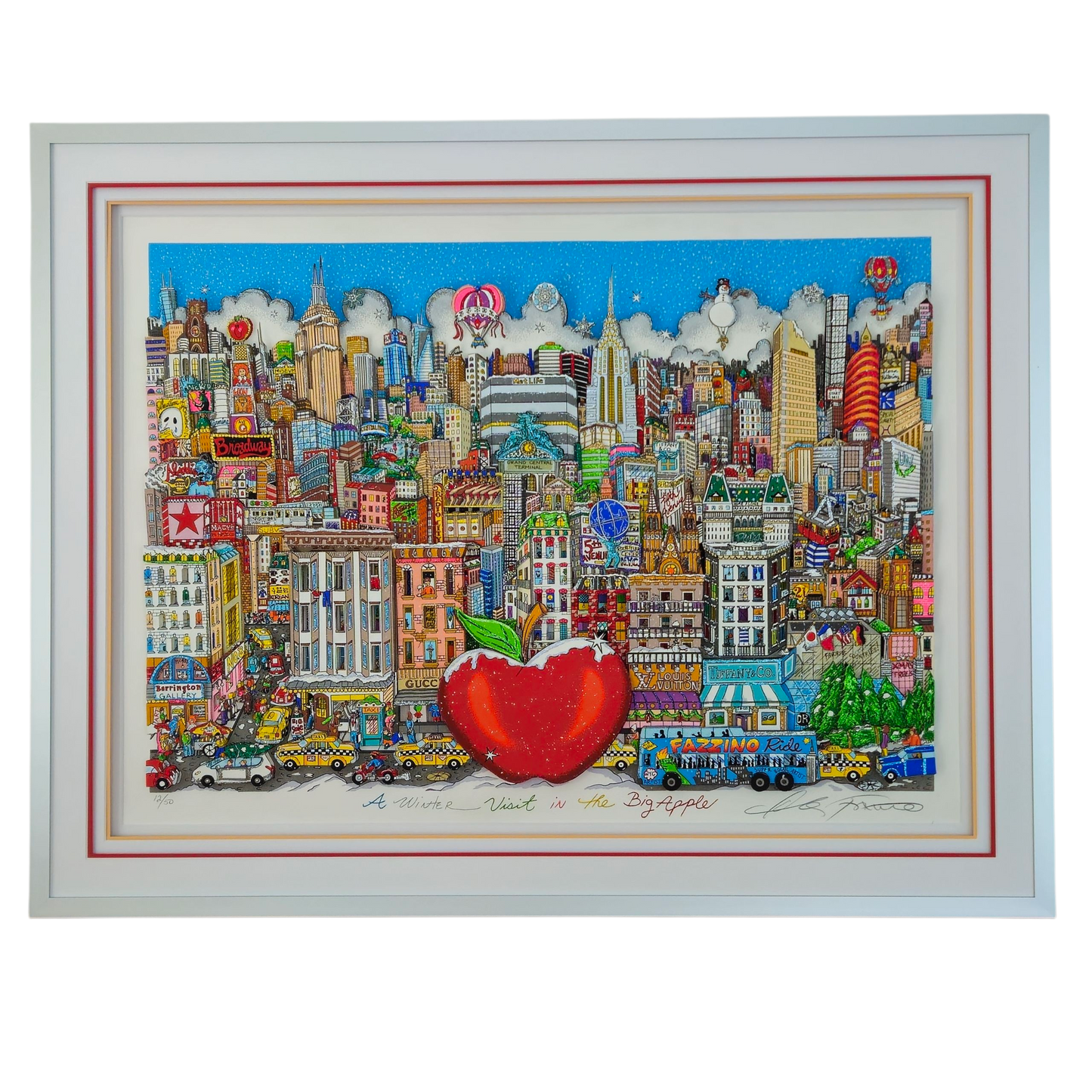 Charles Fazzino - A Winter Visit in the Big Apple (2015)