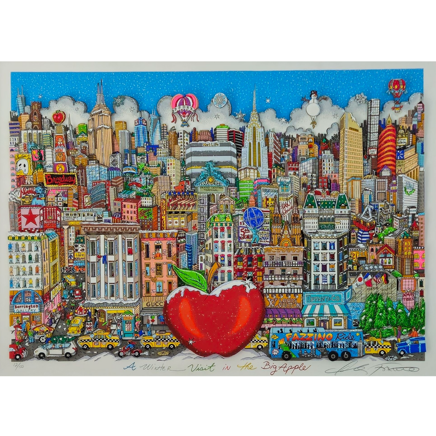 Charles Fazzino - A Winter Visit in the Big Apple (2015)