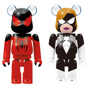 BE@RBRICK A - Scarlet Spider &amp; Kane Parker (100%)