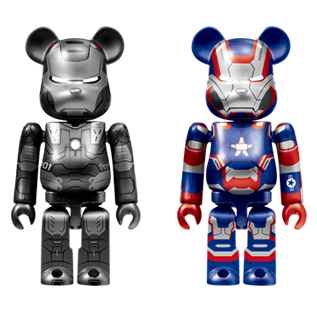 BE@RBRICK A - War Machine & Iron Patriot (100%)