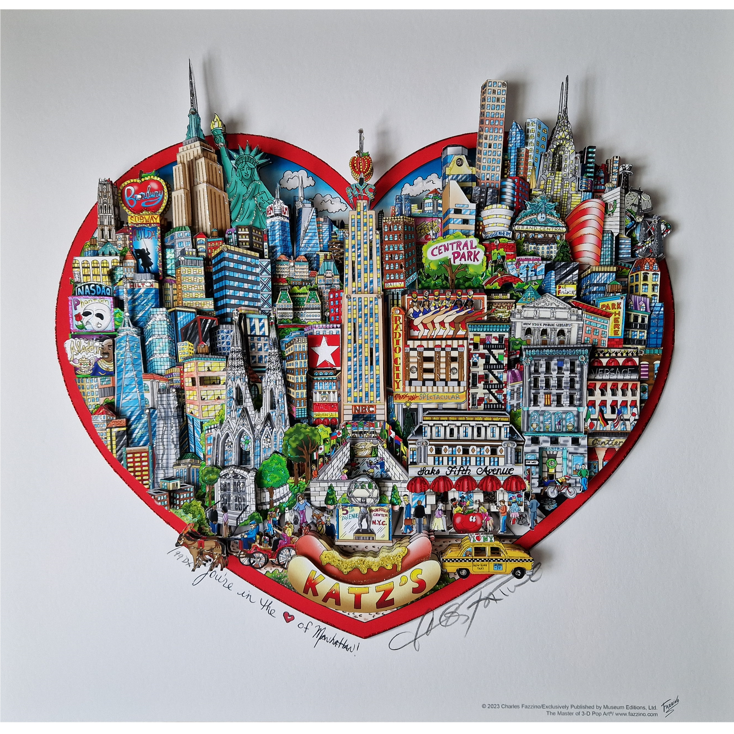 Charles Fazzino - You're in the Heart of Manhattan (2023)