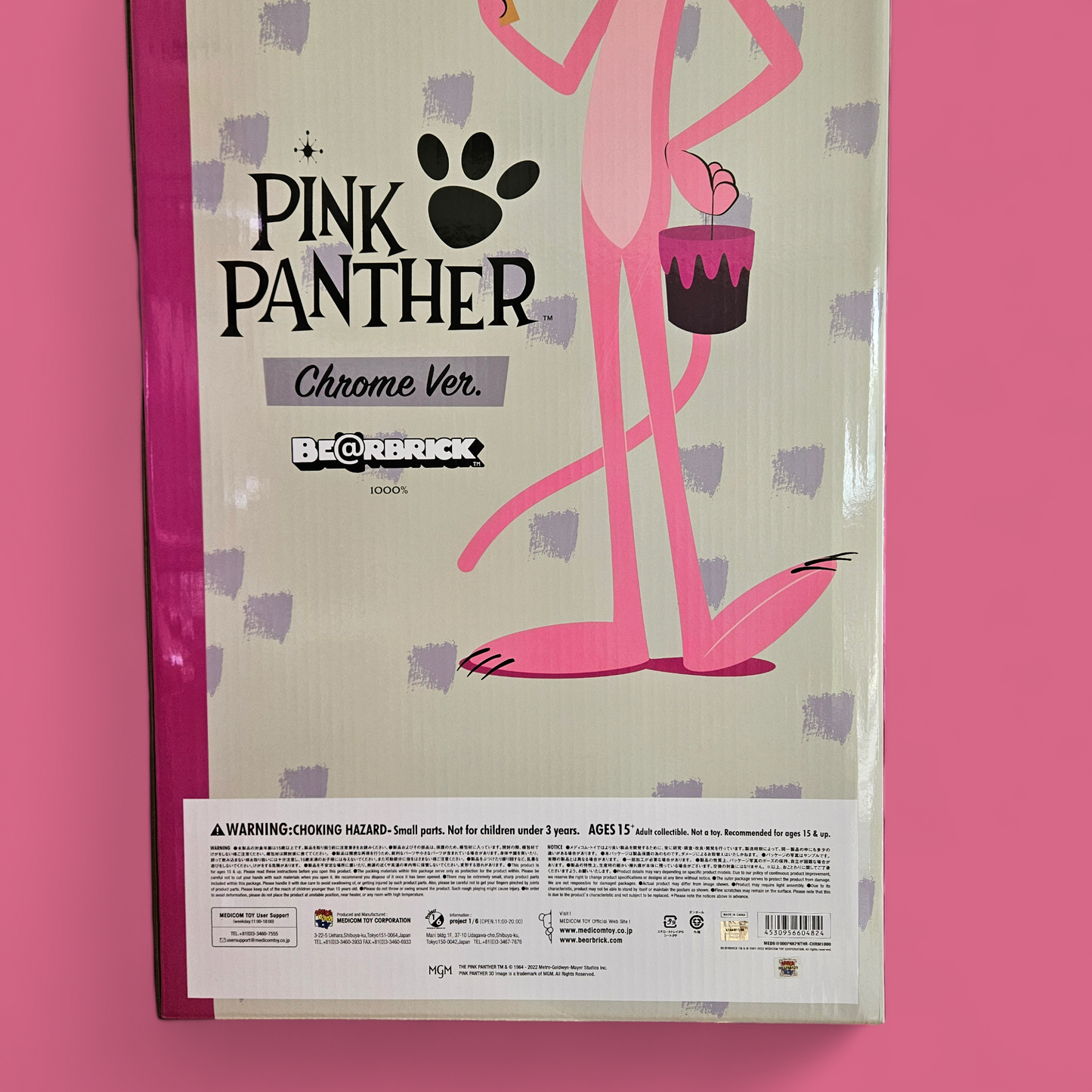 BE@RBRICK Pink Panther Chrome Version (1000%)