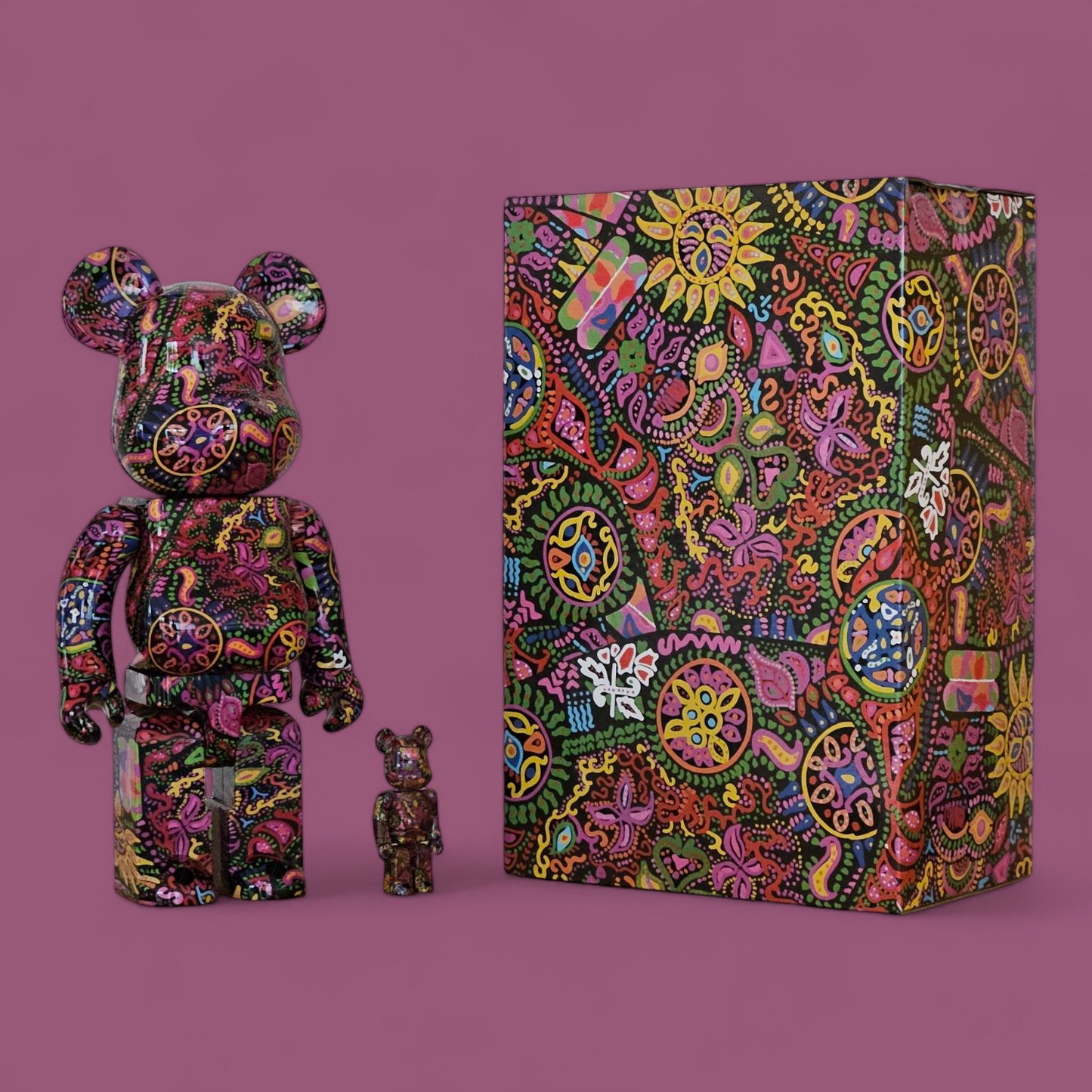 BE@RBRICK Psychedelic Paisley (100%+400%)