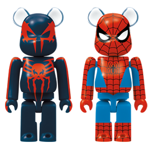 BE@RBRICK C - Version première apparition de Spider-Man 2099 et Spider-Man (100%)