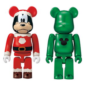 BE@RBRICK E - Version Dingo Père Noël &amp; Vert Métallisé (100%)