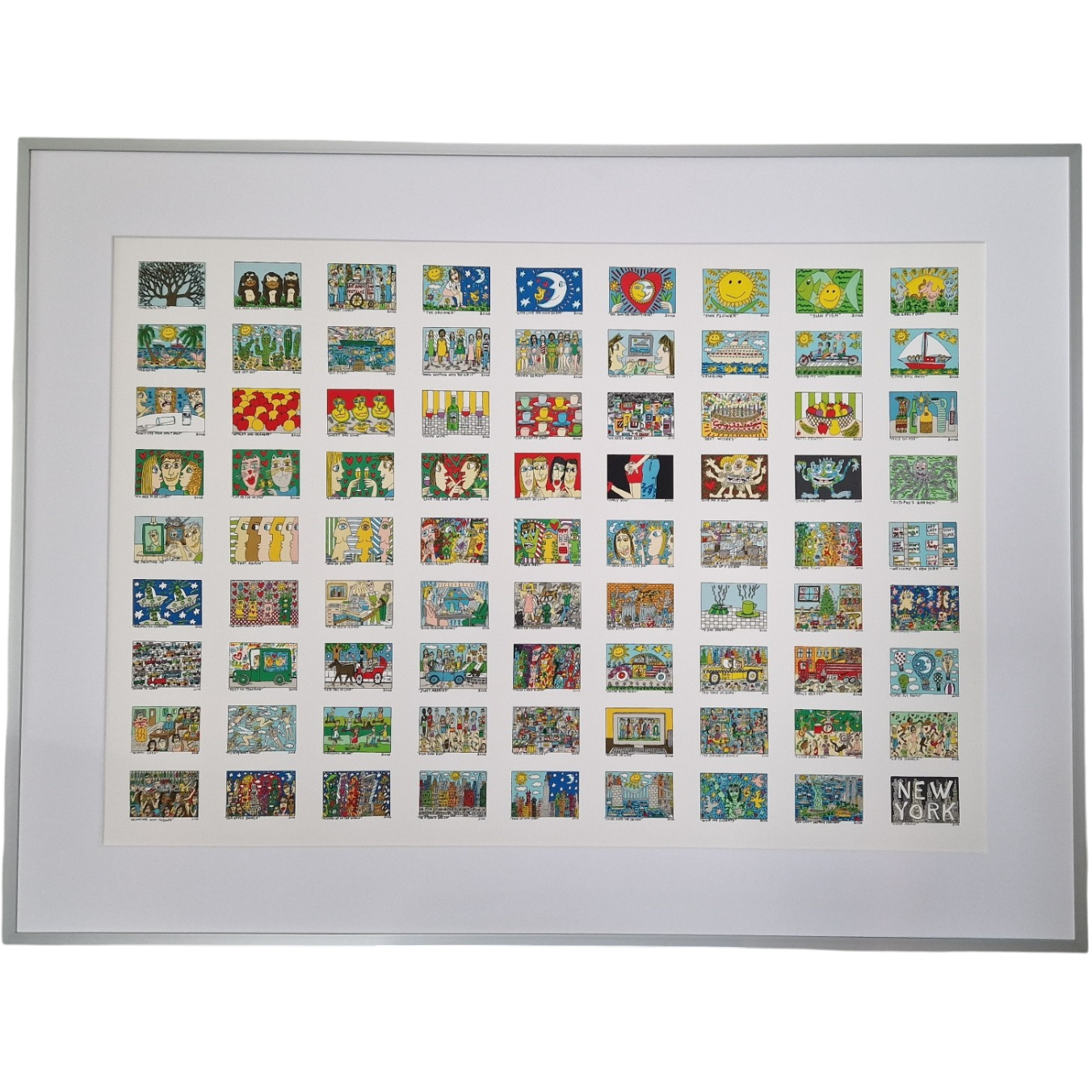 James Rizzi - 81 Rizzi Prints on the Wall (2002) - Flatprint – Zaiser Art