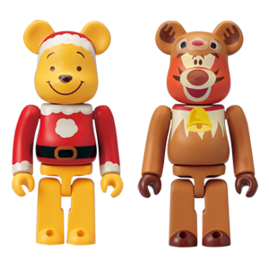 BE@RBRICK G - Winnie l'ourson Version Père Noël &amp; Version Renne Tigrou (100%)