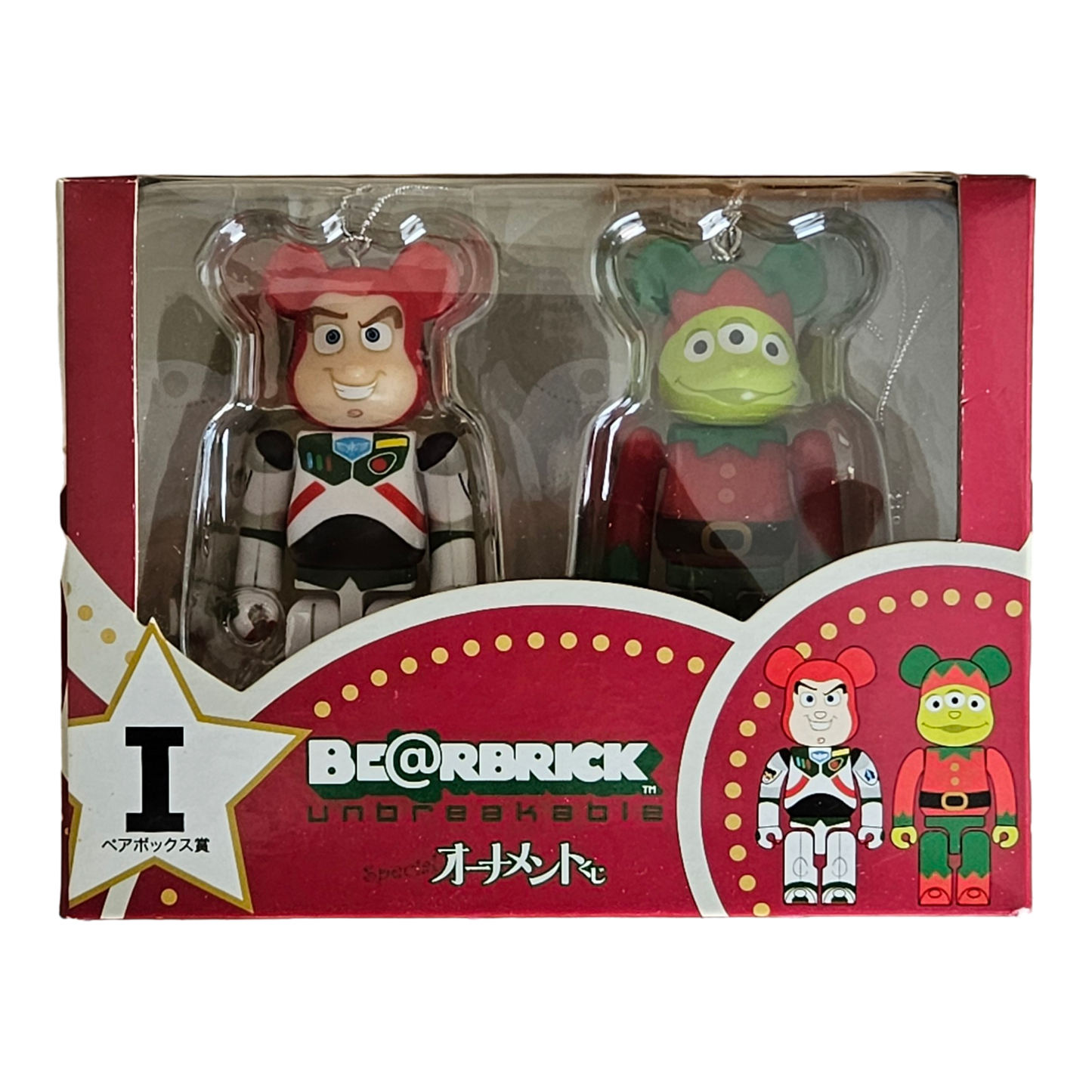 BE@RBRICK I - Buzz Lightyear Christmas Version & Alien Christmas Gnome Version (100%)