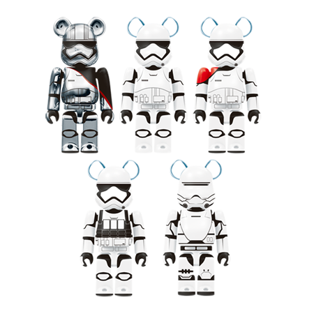 BE@RBRICK L@ST - Capitaine Phasma et Stormtrooper du Premier Ordre (100%)