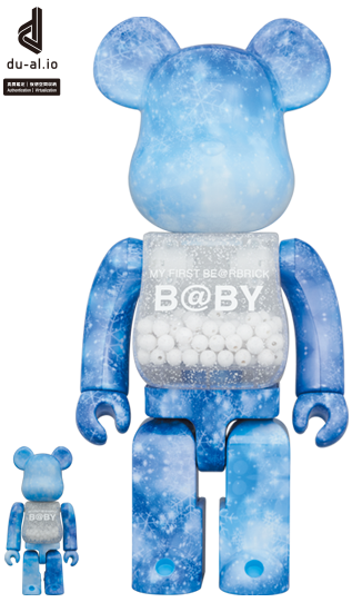 My First BE@RBRICK B@by Crystal of Snow Version (100%+400%)