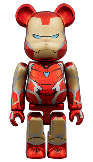 BE@RBRICK Iron Man Mark 85 CHROME Version (100%+400%)