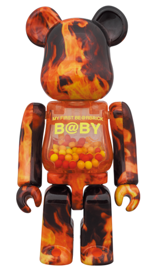 My First BE@RBRICK B@by FLAME Version (100%+400%)
