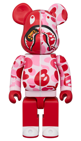 BE@RBRICK Baby Milo® Camo Requin Rose (100%+400%)