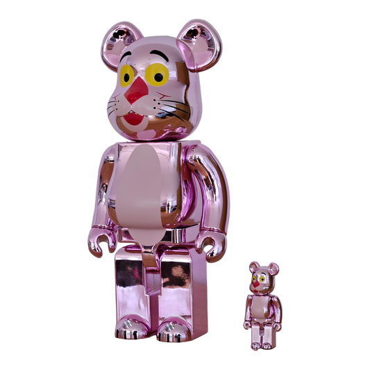 BE@RBRICK Pink Panther Chrome Version (100%+400%)