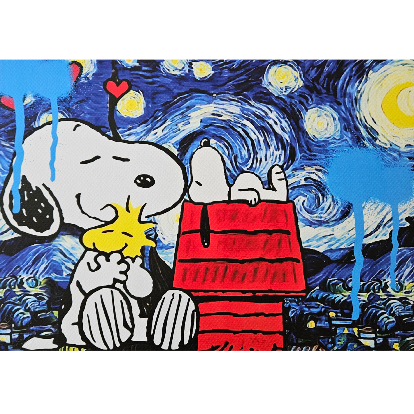 DEATH NYC - Snoopy + Woodstock - van Gogh Starry Night (2022)