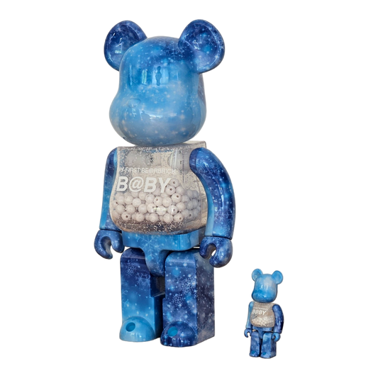 My First BE@RBRICK B@by Crystal of Snow Version (100%+400%)
