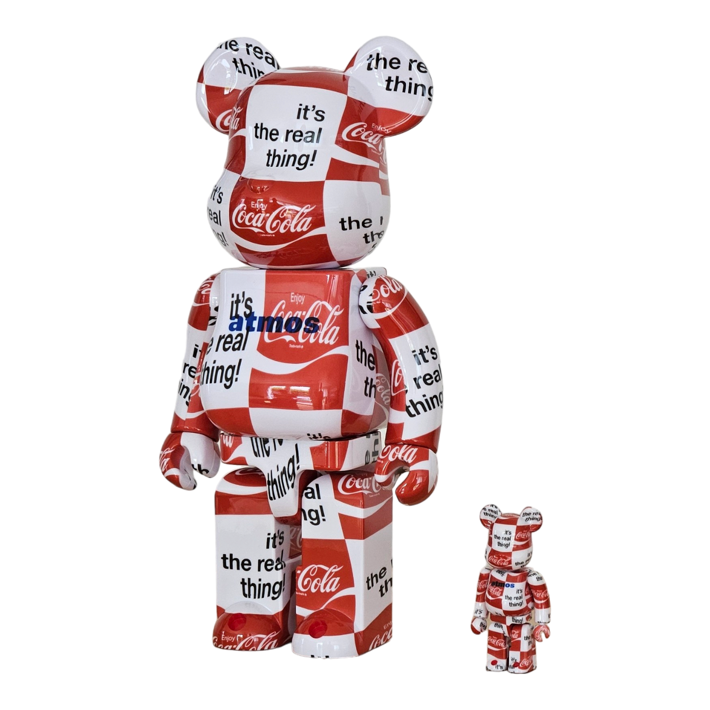 BE@RBRICK atmos × Coca-Cola CHECKERBOARD (100%+400%)