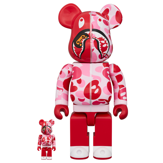 BE@RBRICK Baby Milo® Camo Requin Rose (100%+400%)