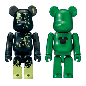 BE@RBRICK O - Version corps transparent Fée Clochette et vert métallisé (100%)