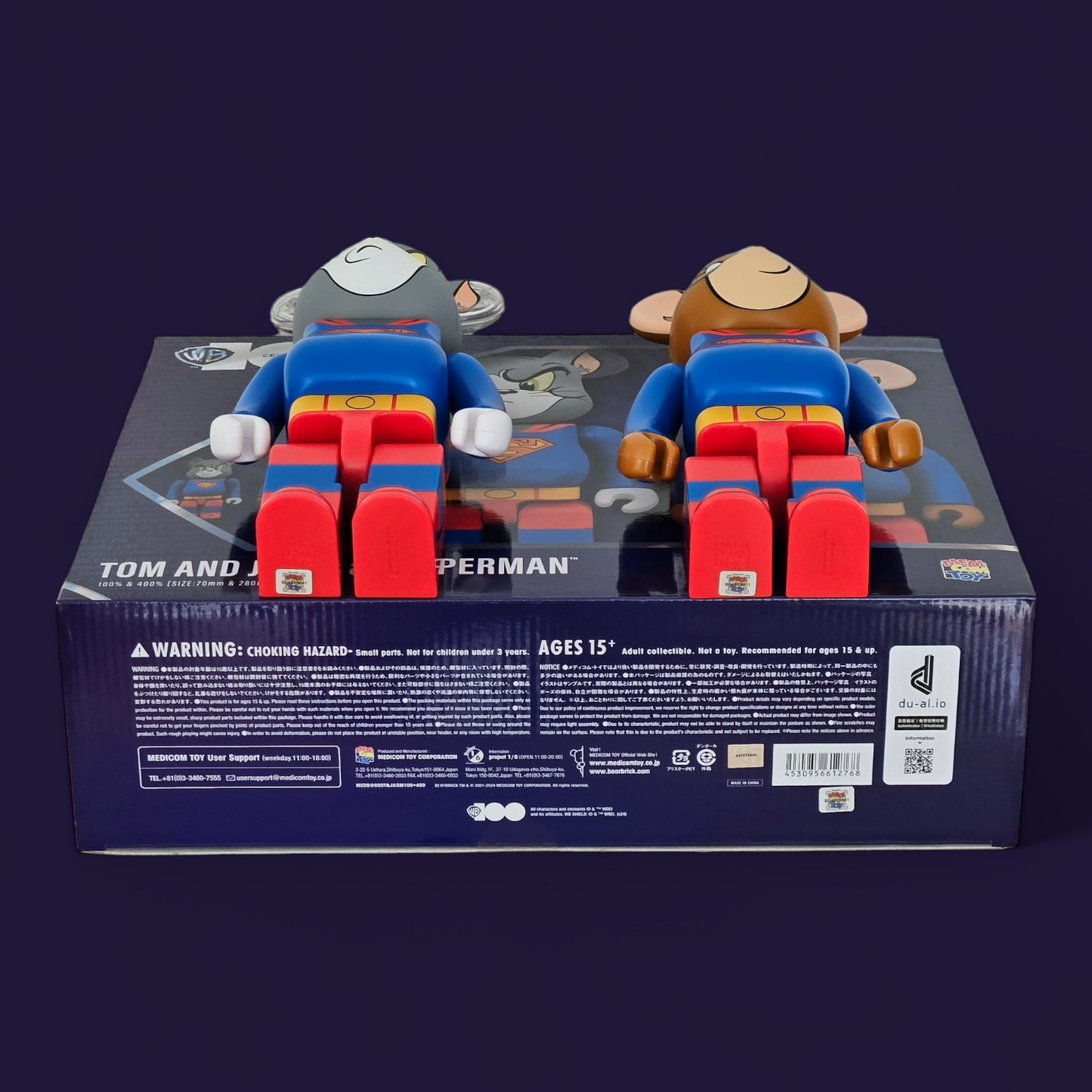 BE@RBRICK TOM AND JERRY as Superman (100%+400%)