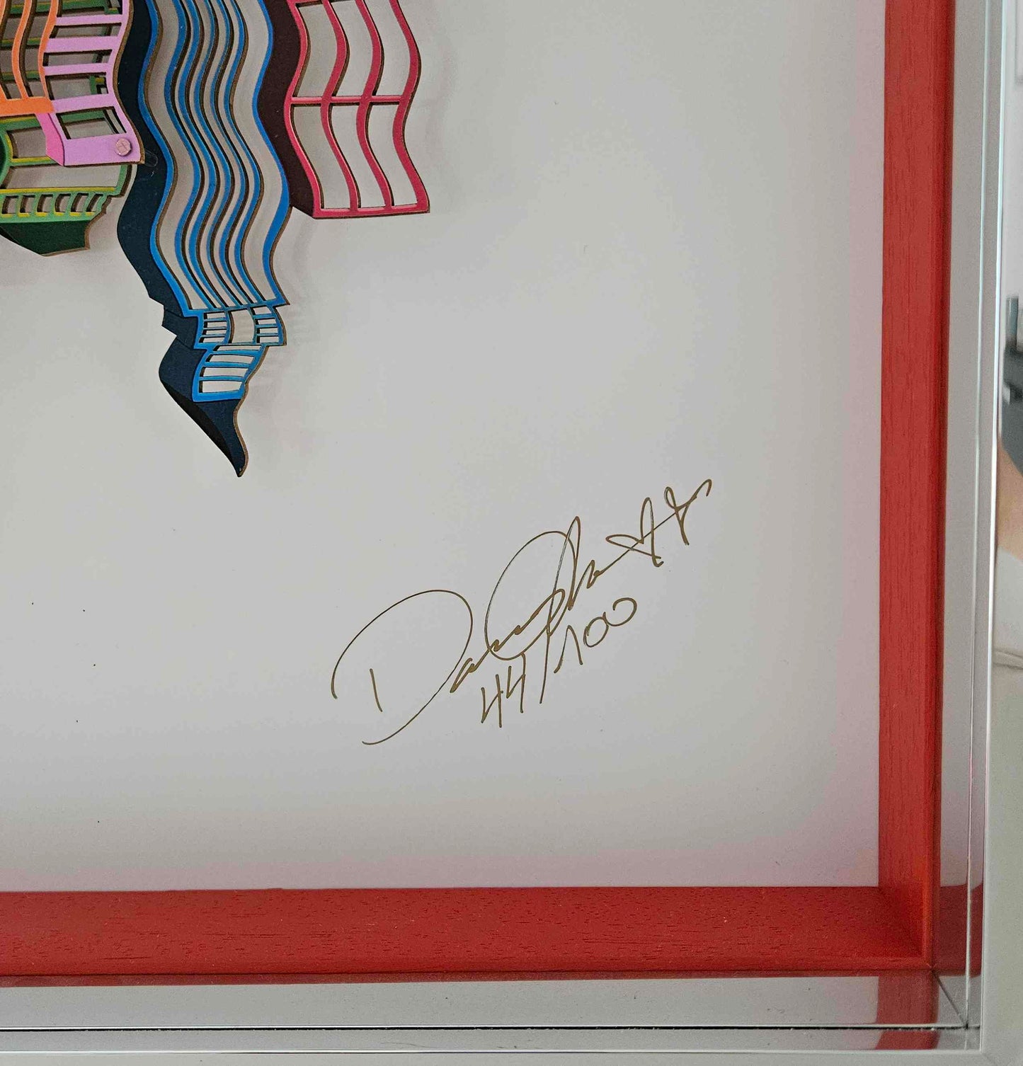 David Kracov "Reflections" (2015) - Signatur und Nummer