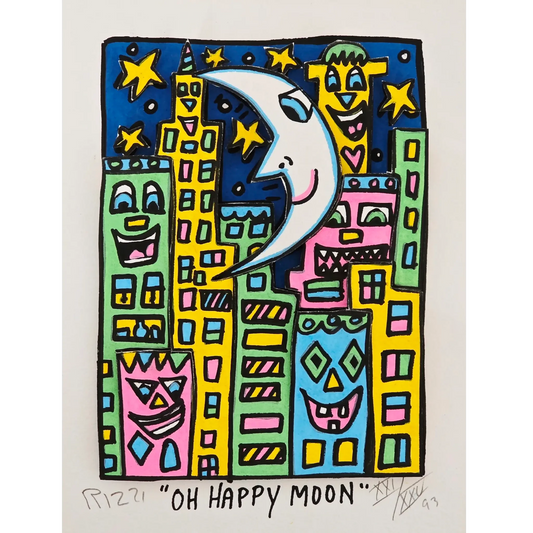 James Rizzi "Oh Happy Moon" (1993) Motiv